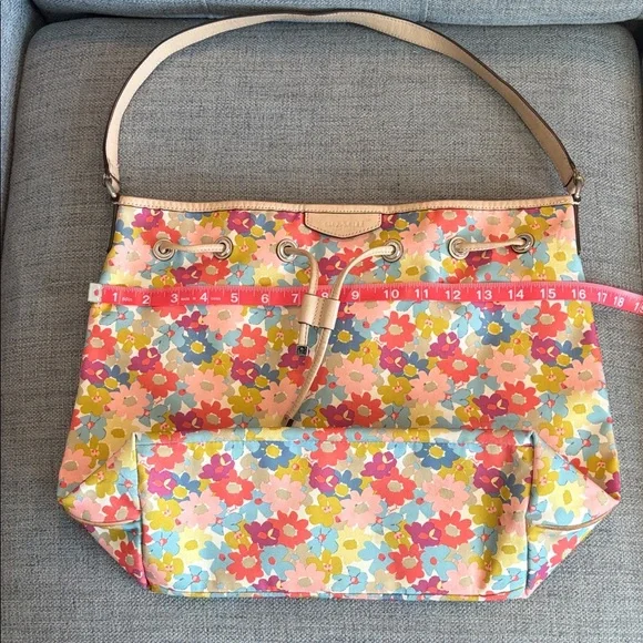 COACH Peyton Floral Print Coated Canvas Bucket Bag 17”x13”x5” - Picture 9 of 17